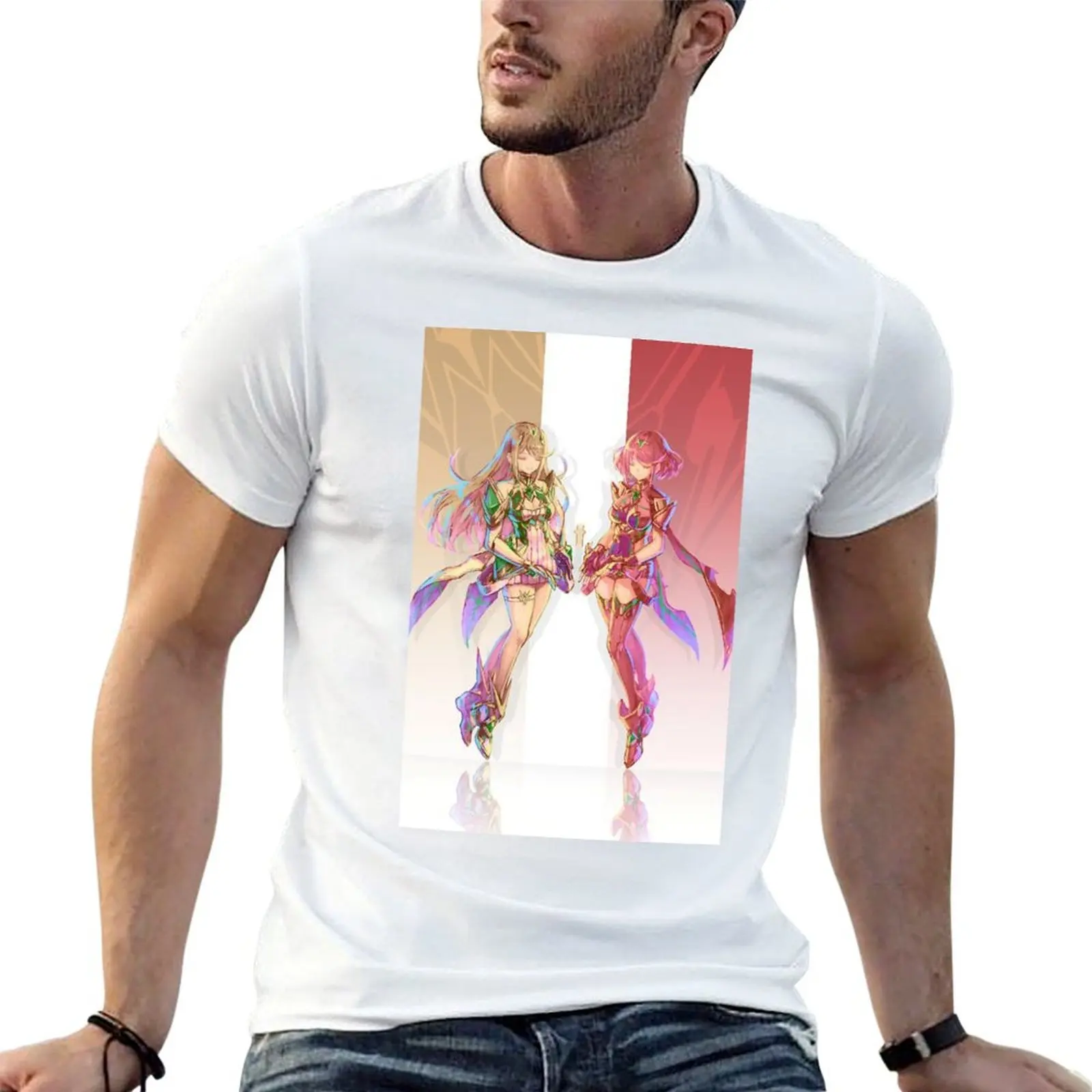 

Xenoblade Chronicles 2 T-Shirt men t shirt cotton 100% anime t shirts oversize T-Shirt