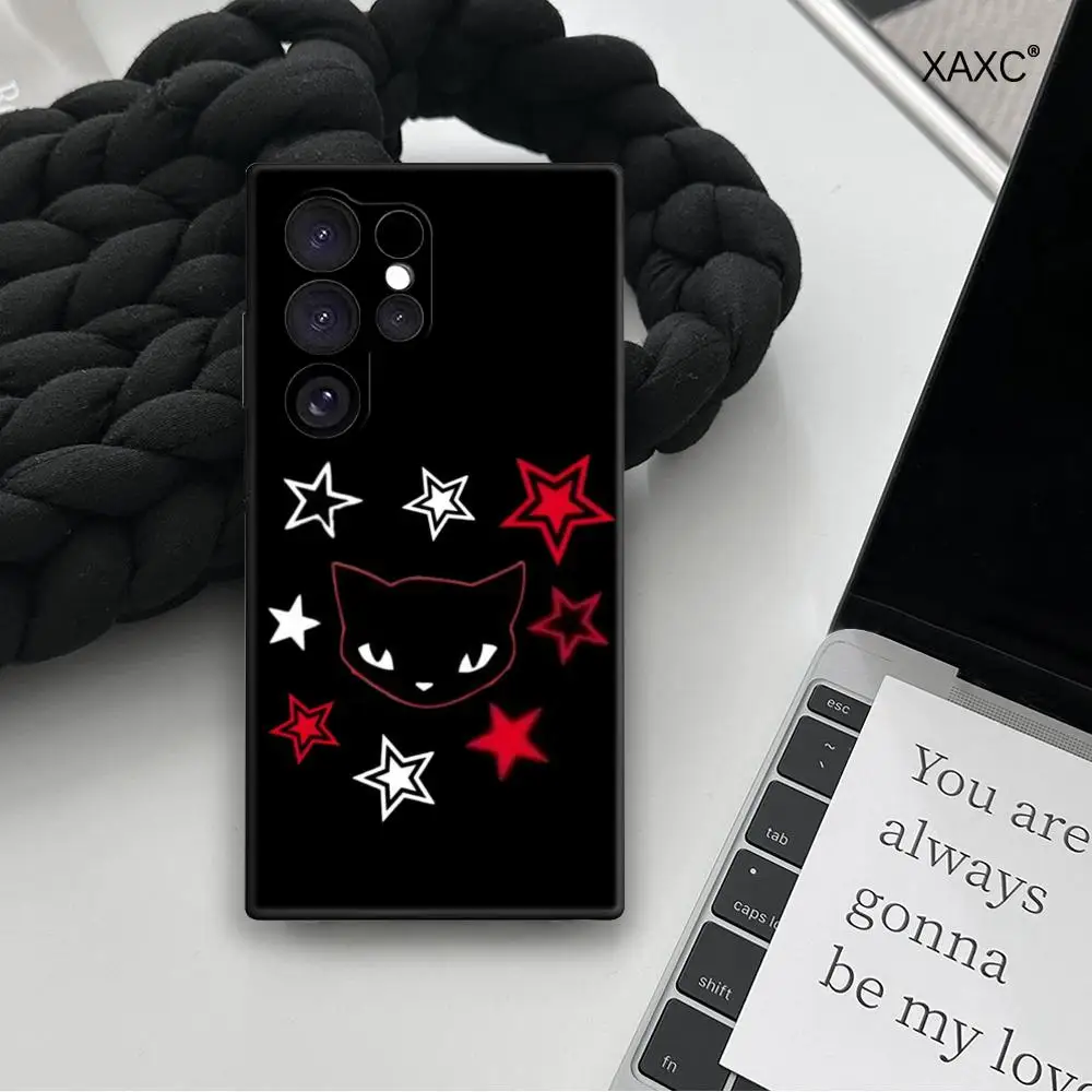 Gothic Cat Whimsy Phone Case For Samsung Galaxy A17 16 A15 4G 5G A14 A13 A57 A37 A27 A26 A55 A35 A53 A24 A34 Soft Shell
