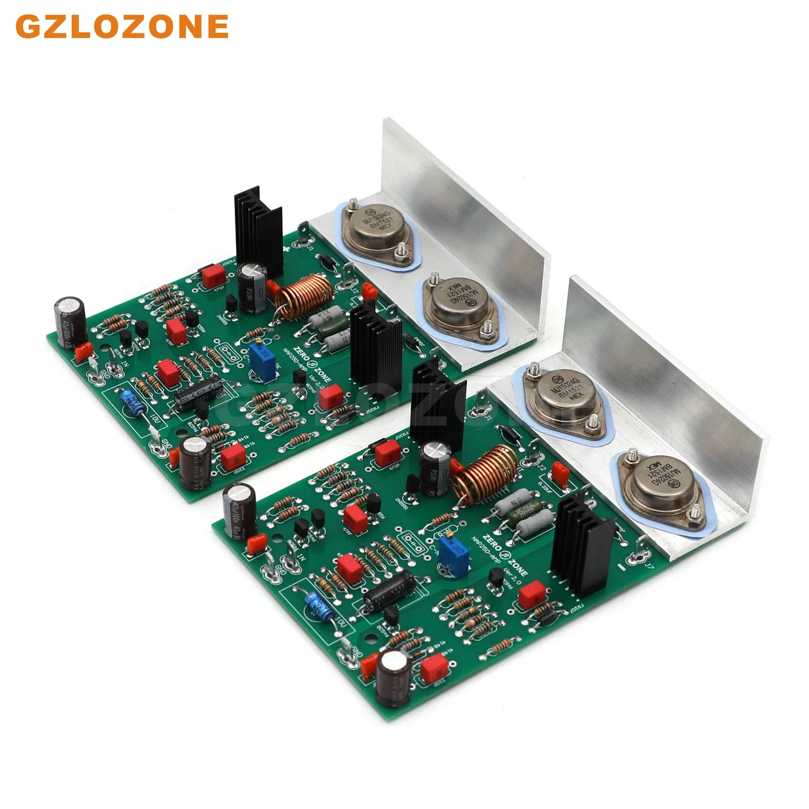 

GZLOZONE One Pair NCC200 Power Amplifier Kit / AMP Board Base On UK NAIM NAP250 80W+80W With Type-L Angle Aluminum