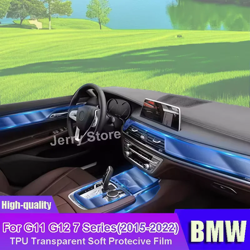 

Repair Car Sticker For BMW G11 G12 7 Series (2015-2022) Car Interior Center console Transparent TPU Protective Film Anti-scratch