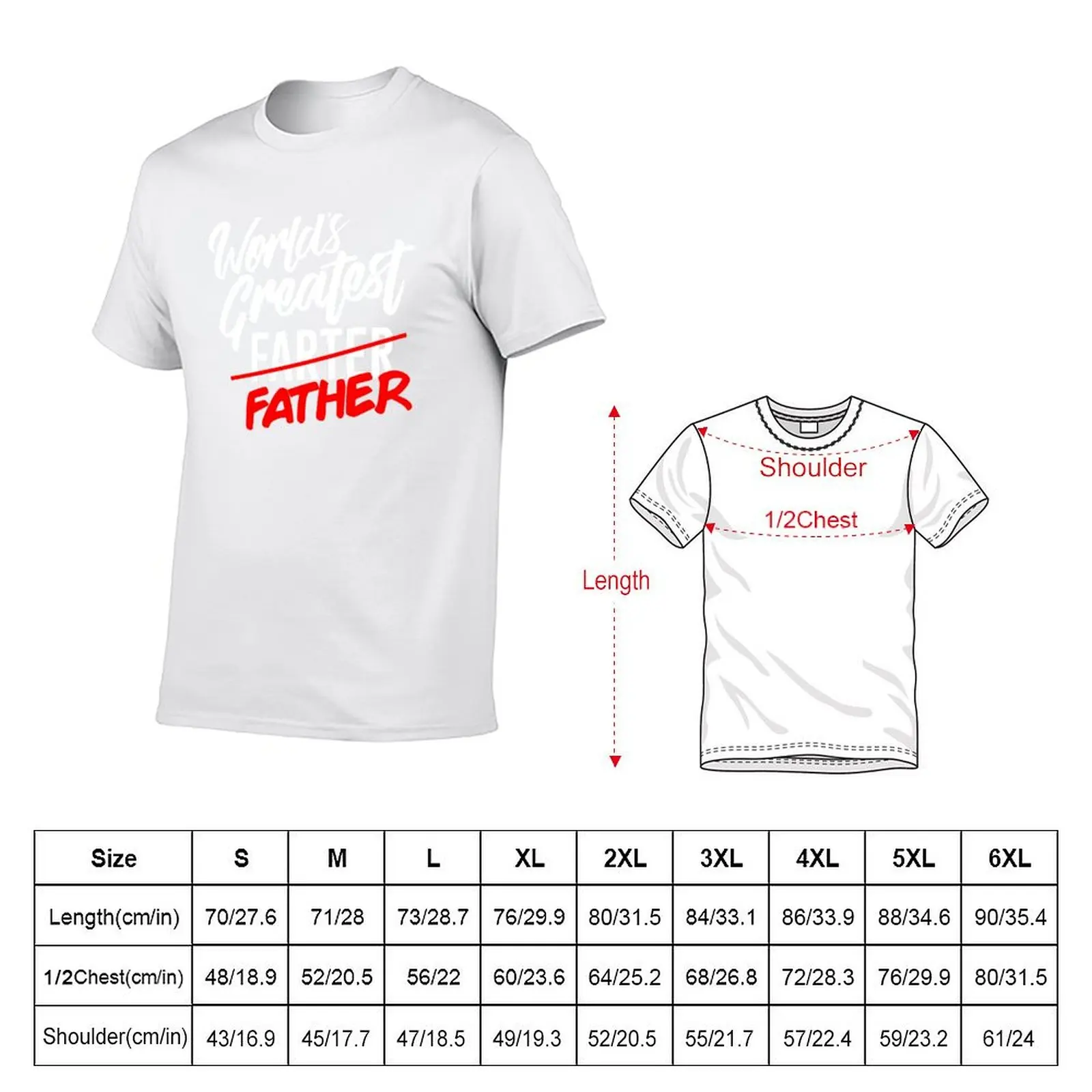 I Father Greatest Farter Father's Mean Day: World's T-Shirt Basic Plain Short Sleeve Crew Neck