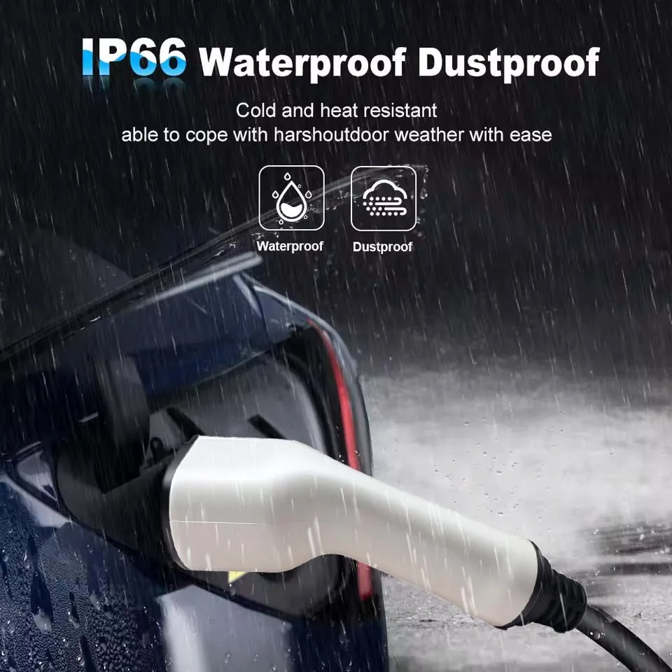 Teschev شاحن سيارات كهربائية Type2 16A 3.5kW صندوق شحن محمول GBT المقبس Type1 J1772 محول لمحطة السيارة الكهربائية شاحن سيارة #4