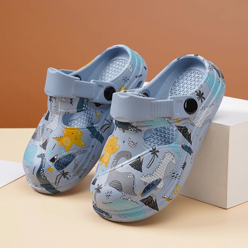 Kinderen Slipper Meisjes Sandalen Cartoon Dinosaurus Print Kids Casual Sportschoenen Sneaker Lichtgewicht Eva Sandalen Klompen Voor Meisje