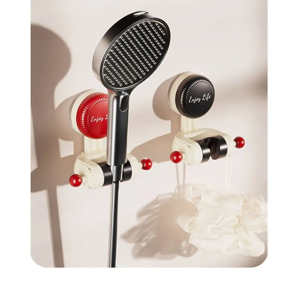 Suction Cup Shower Head Holder Bracket Adjustable 360° Shower Rack Without Drilling Wall Mounted Shower Support Stand