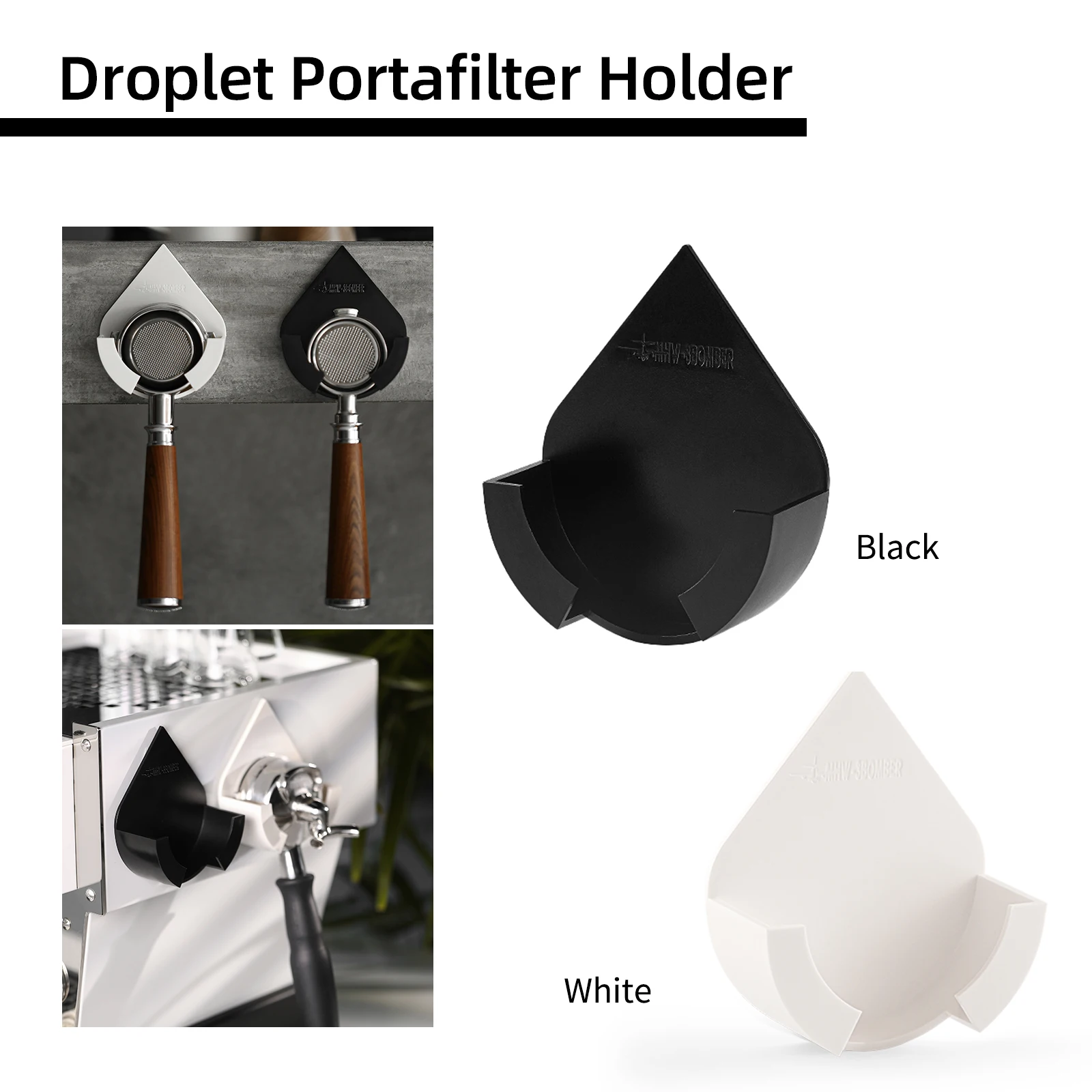 MHW-3BOMBER Coffee Filter Holder for 51mm 53mm 54mm 58mm Portafilter Easy Wall Hanging Rack Cafe Tools Home Barista Accessories