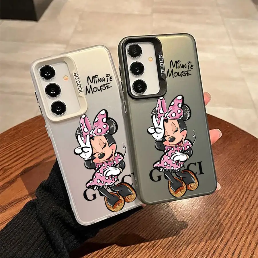 Casing Soft Shell untuk Samsung Galaxy S25 S23 S20 FE S24Ultra S22 Ultra S24 FE Note 20 Ultra S21 S25Plus Fashion Mickey Minnic