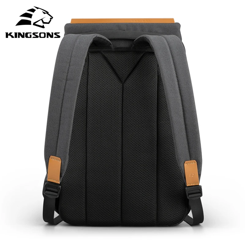 Kingsons 2024 nueva mochila para portátil con carga USB, bolsa para ordenador portátil de 15,6 pulgadas, mochilas escolares impermeables antirrobo para hombres y niños