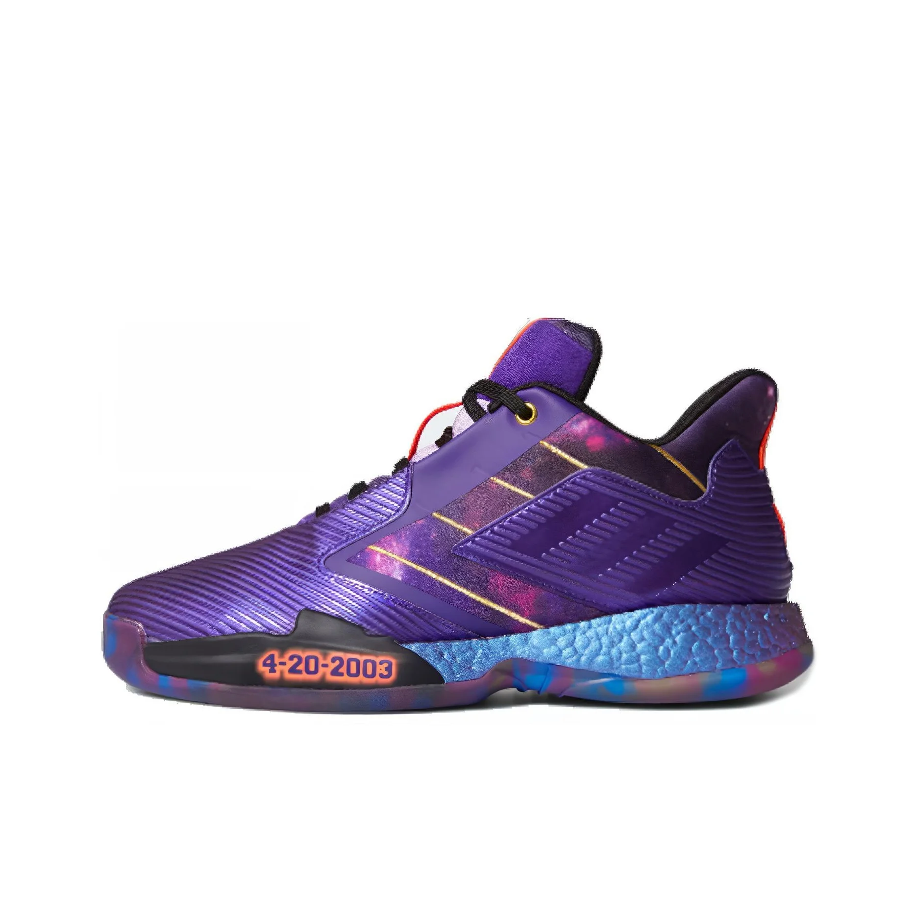 Adidas T Mac Millennium 2 Basketball Shoes Men's Mid Top Purple/Blue FV5589