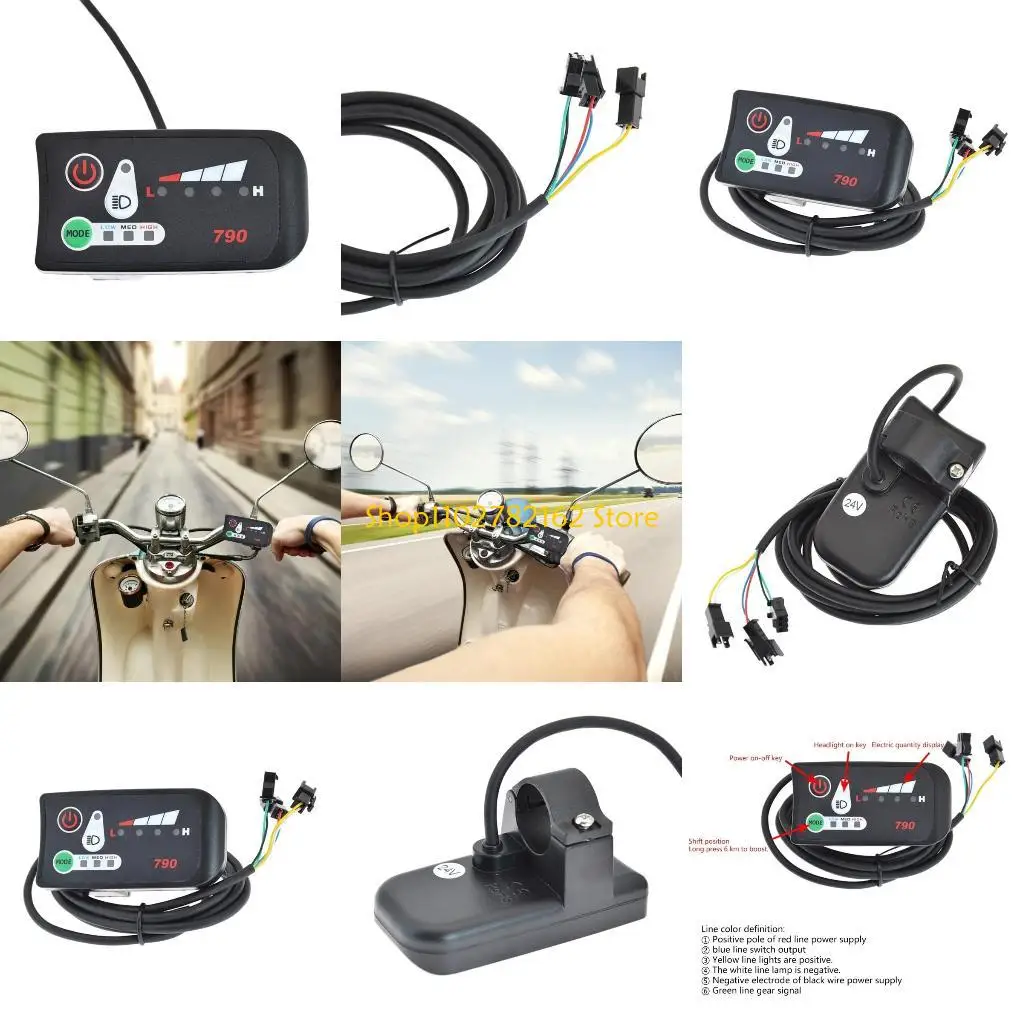 

547B Electric Bike Display Universal 24V 36V 48V Waterproof LED Display Control Panel for Electric Bike Bicycles Scooter