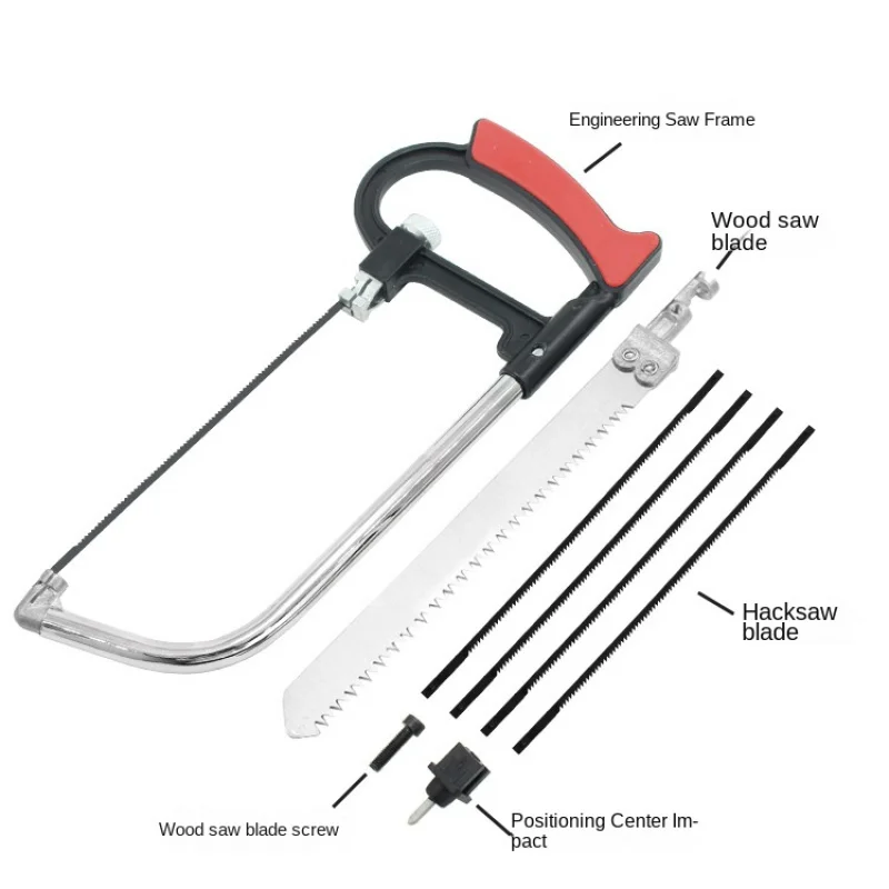 Multifunctional Handsaw Multi-Purpose Magic Saw Mini Model Hacksaw Frame Small Woodworking Blade Household Saw7PC