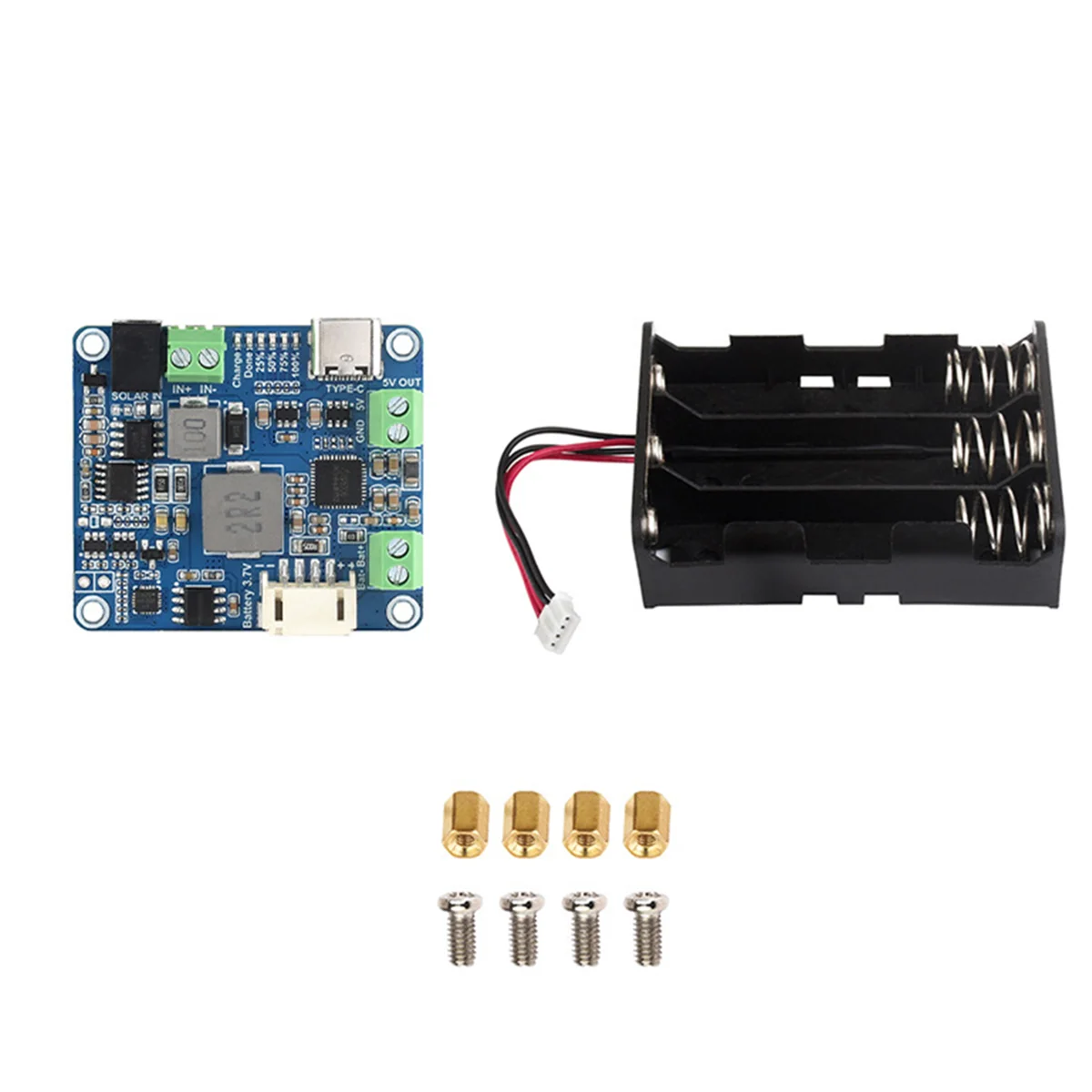 Solar Power Manager Tech avec boîtier de batterie, MPPT, prend en charge 6V-24V, panneau solaire, Type-C, 5V, 3A, sortie régulée