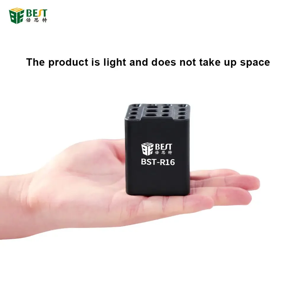 Newest BST-R16B soldering iron tip Storage Box Heating Element Soldering Iron Organizer hand toos for phone repair BGA PCB