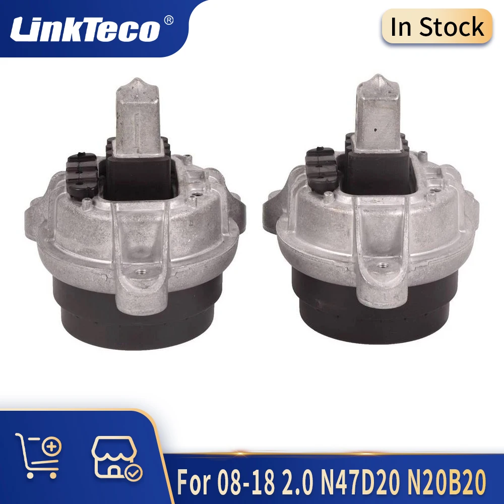 

2PCS Engine Part Front Left Right Motor Trans Mount set Fit 2.0 L L4 N47D20 N20B20 For 08-18 BMW 520 523 525 528 N47 N20 2.0L