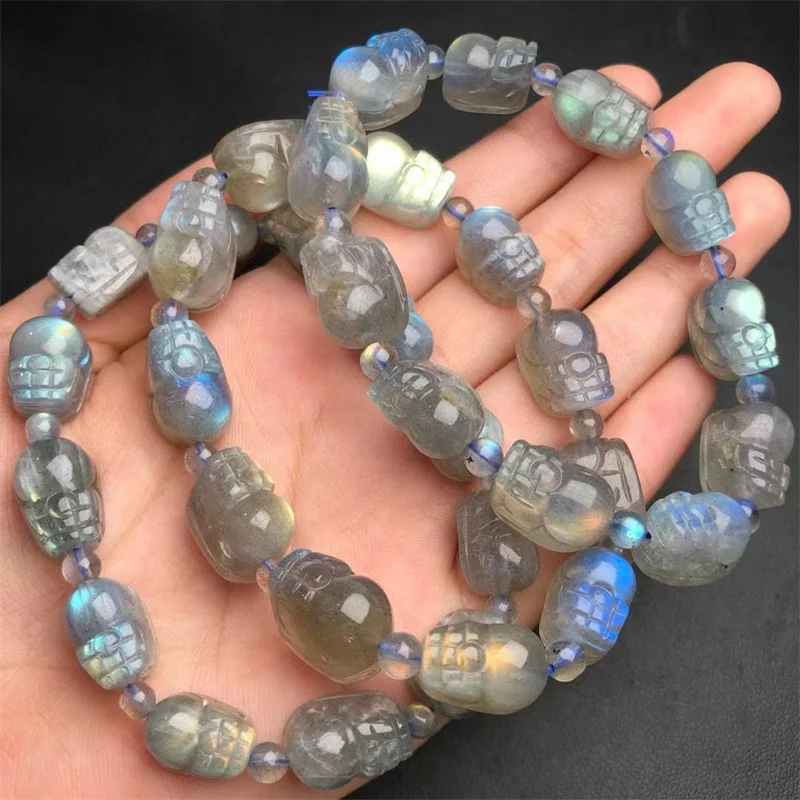 

1 Pc Fengbaowu Natural Labradorite Pixiu Bracelet Animal Beads Reiki Healing Stone Fashion Jewelry Gift For Women Men