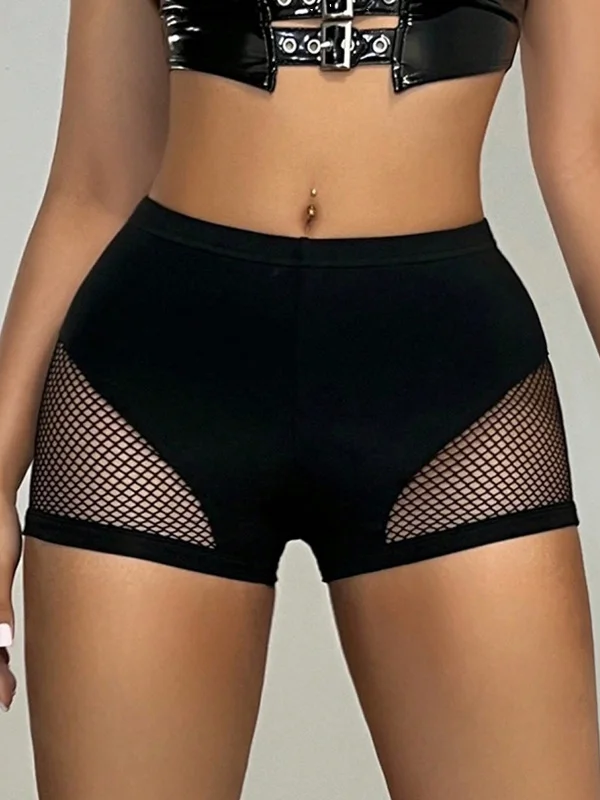 

High Waist Spliced Hollow Sexy Women's Leggings Base Layer Pants Straight Leg High Elastici Polyester Fiber Boting Trousers