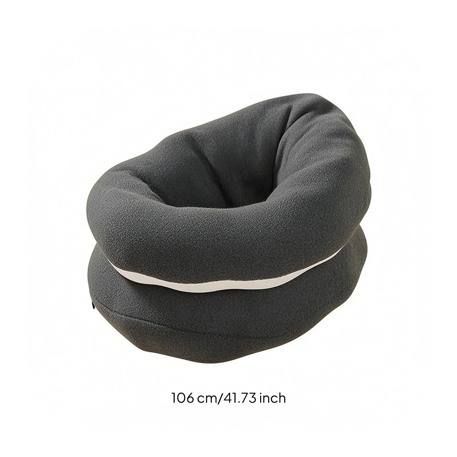 Adjustable Contoured Neck Support Pillow for Travel with Firm Density Foam and Spandex Blend Cover for Long Trips