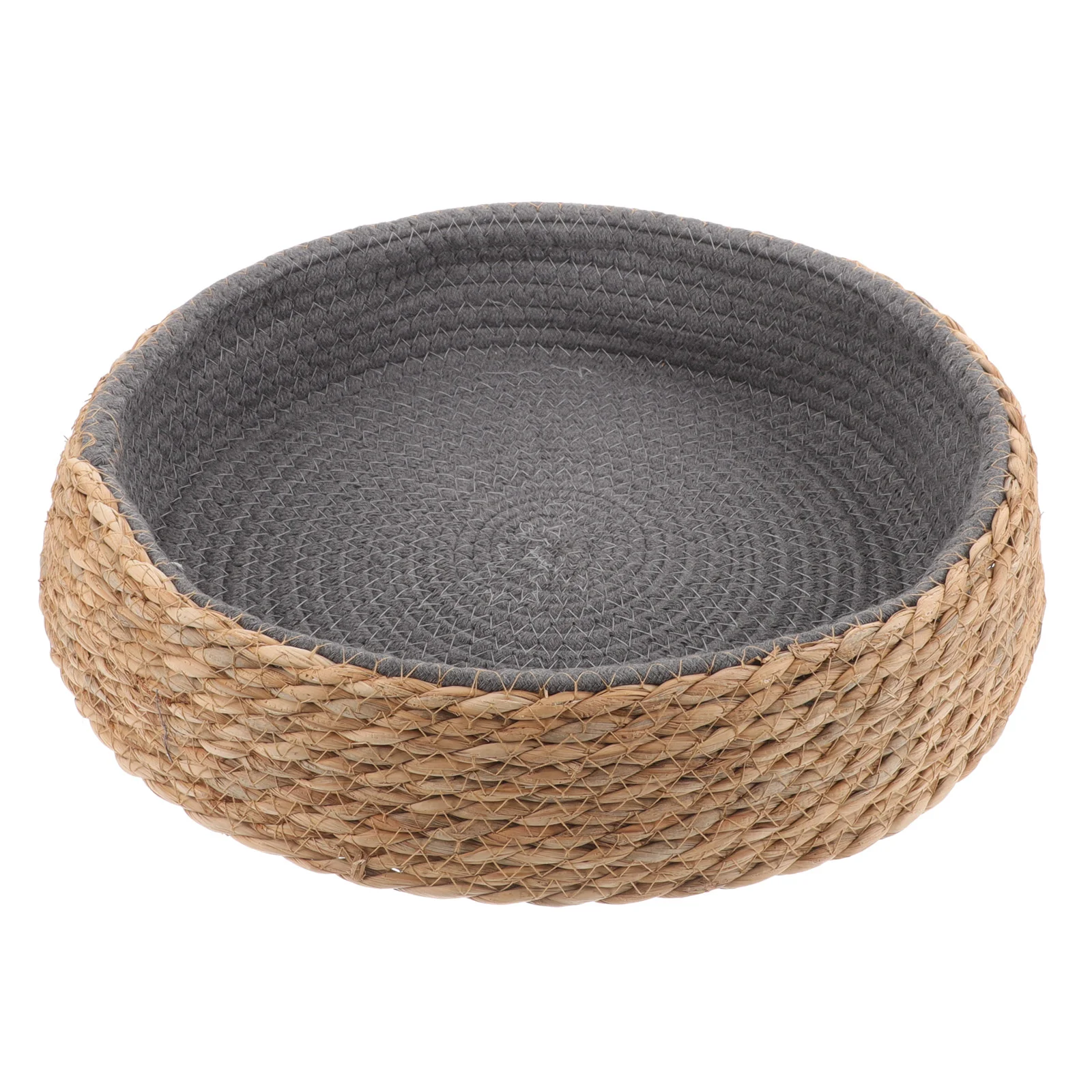 

Outdoor Toys Rattan Pet Bed Warm Neat Wicker Dog Kitten Round for Cat Nest Aesthetic Sleeping