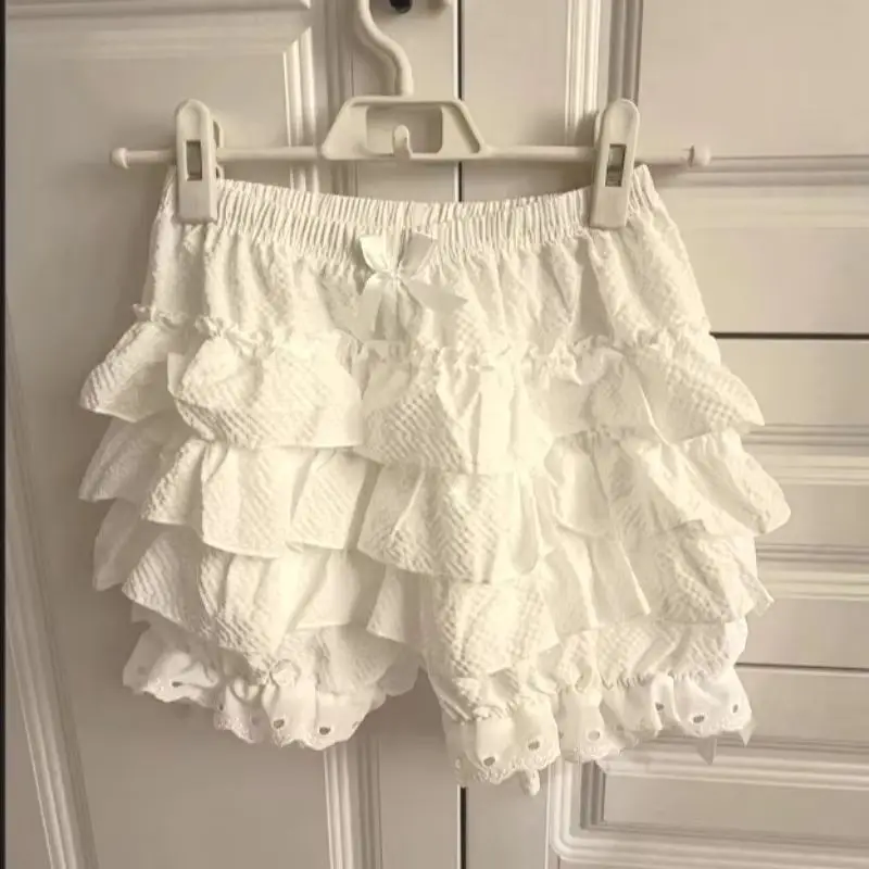 

Coquette Y2K Fairy 00s Retro Kawaii Multi-layers Ruffles Bloomers Cutest Vintage Japanese Style Frill Lace Shorts Women Costume