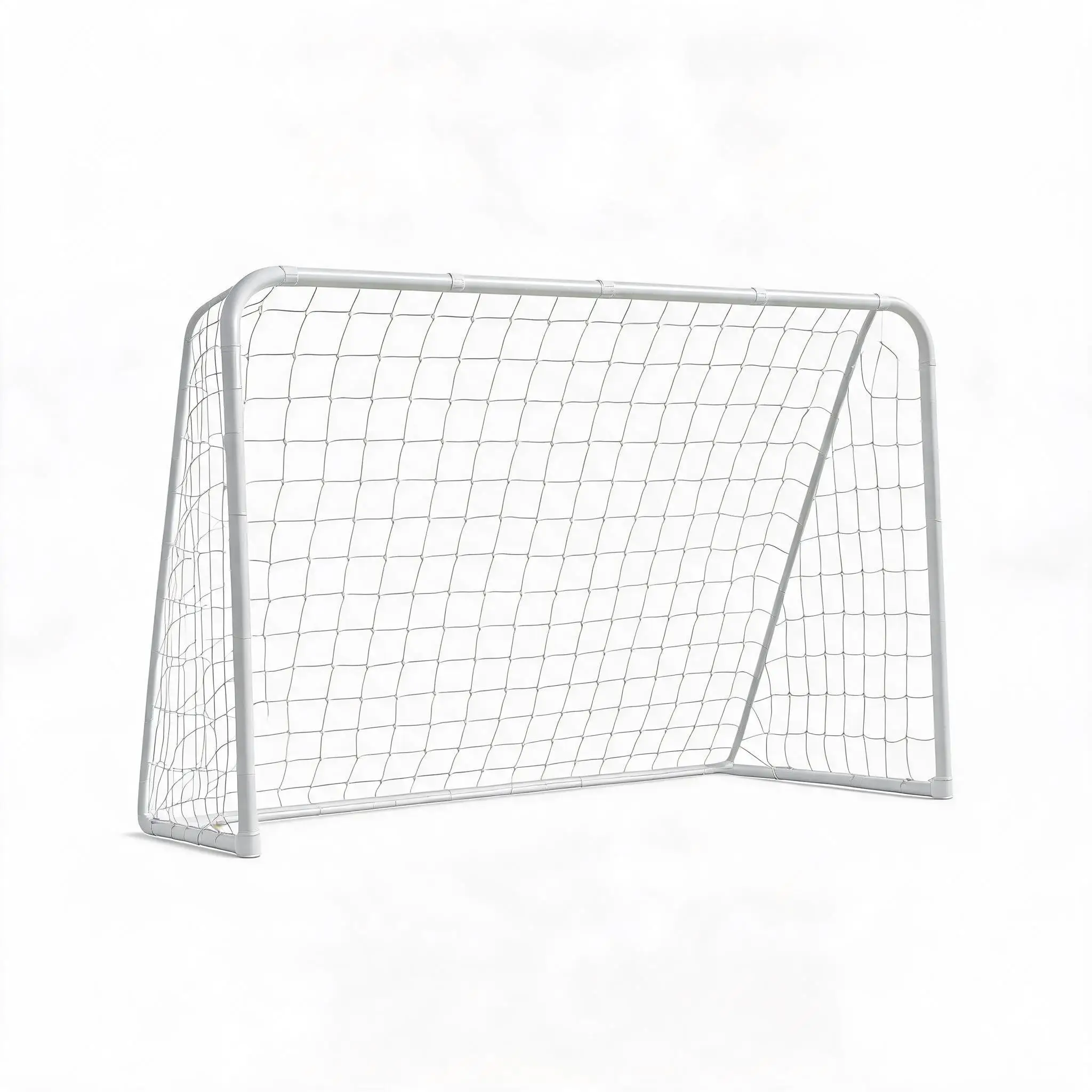 Fußballtor 6x4 ft (2er-Set) mit Rebounder-Netz – Tragbar & Faltbar – Schnelle Montage – PE-Netz auf Stahlrahmen – Inklusive Ball, Pumpe, Hütchen, Bodenanker & Tragetasche – Für drinnen/draußen