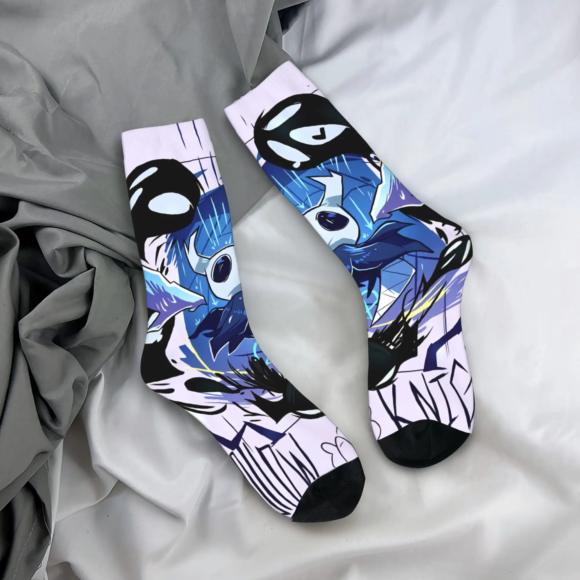 Hollow knigth  Socks  Gothic Stockings Winter Anti Sweat Men's Socks Comfortable Graphic Cycling Socks
