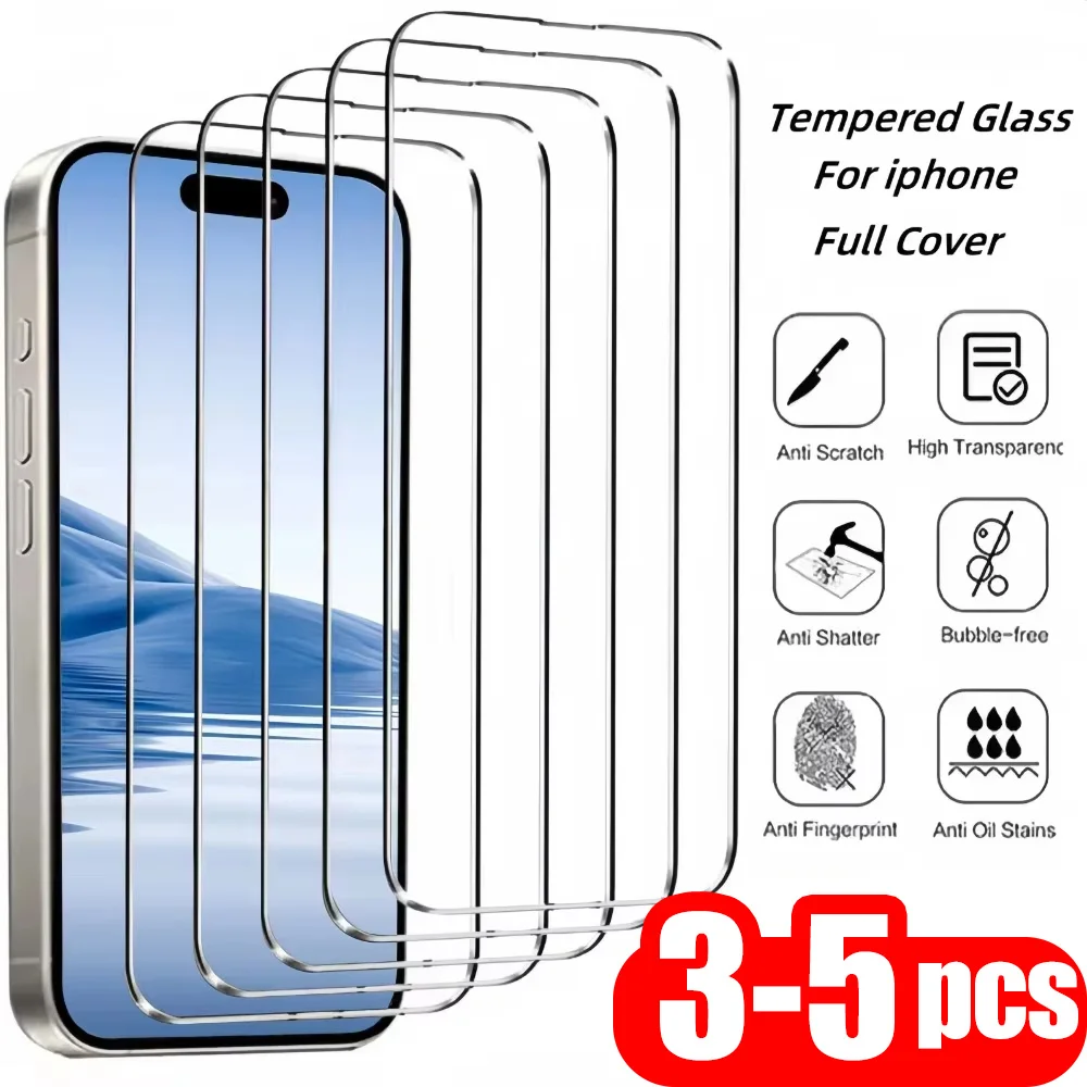 3-5PCS Glass Screen Protector For Samsung Galaxy S26 S25 S24 S23 S21 S20 Ultra FE A56 5G A55 A57 A54 A53 A17 A16 A15 A37 A36 A35