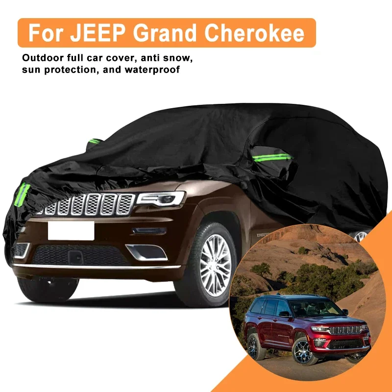 

Полный чехол для автомобиля JEEP Grand Cherokee: всепогодный, ветрозащитный, водонепроницаемый, пылезащитный, с защитой от солнца и УФ-излучения, со светоотражающей полосой