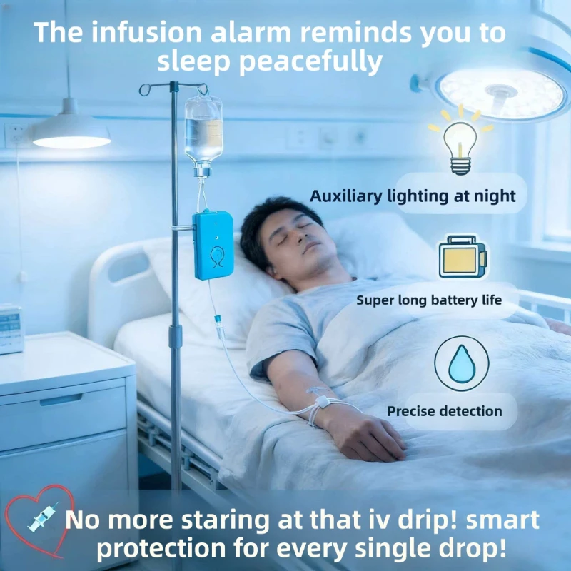 

5 шт. сигнализаторов для инфузий, USB-перезаряжаемые напоминатели о капельном введении, автоматические мониторы для контроля инфузий