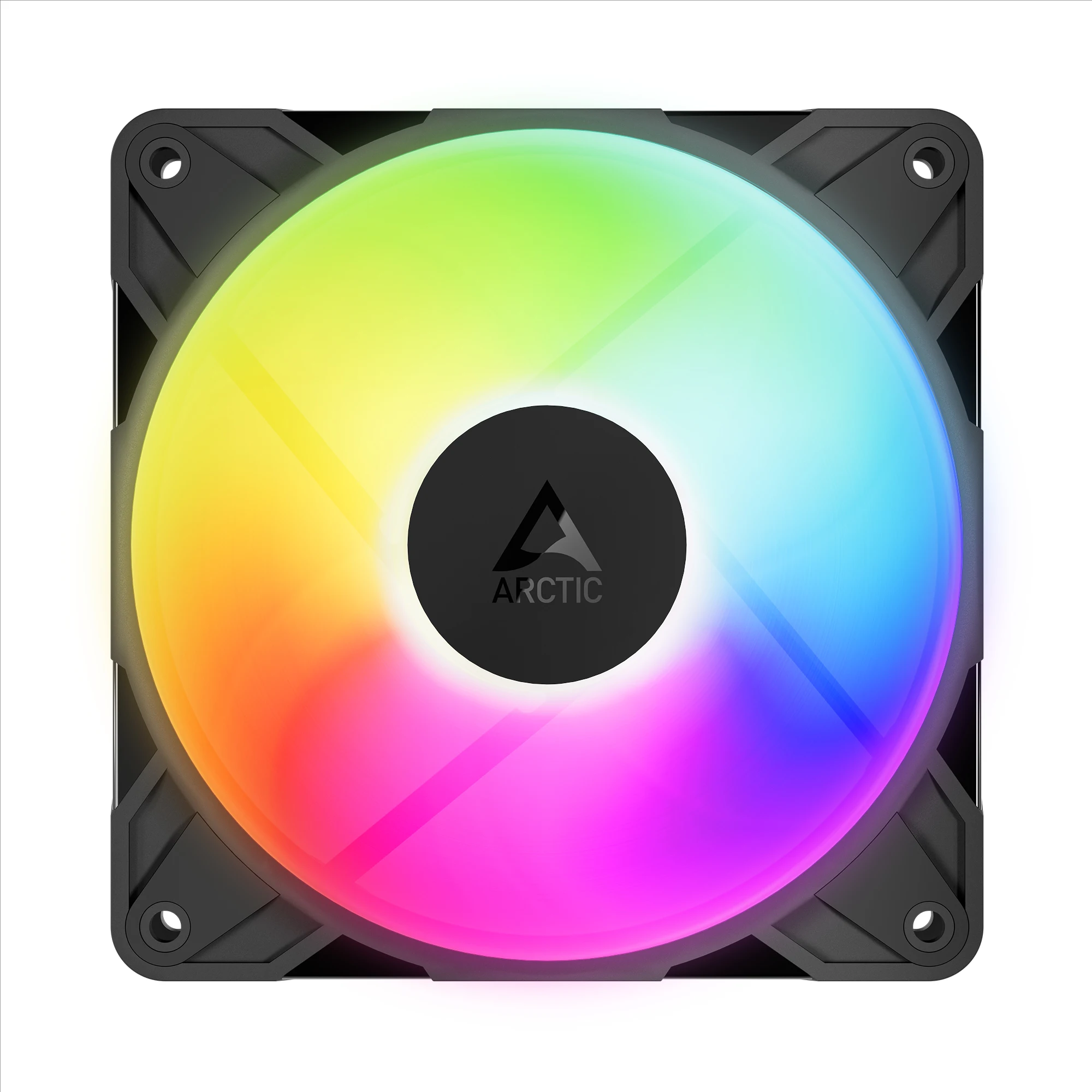 Original ARCTIC P12 Pro Reverse A‑RGB 120mm 4‑Pin PWM PST Fan FDB Bearing 0dB‑Mode Reverse Airflow ARGB PC Case Cooling Fan Blac