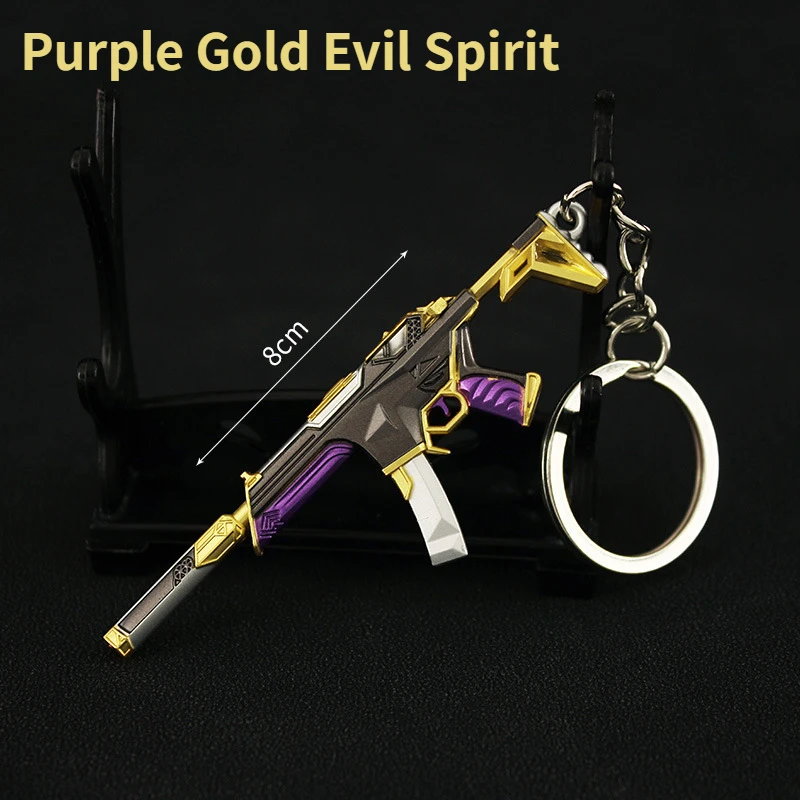 VALORANT Gaming peripheral Weapon 8cm Mini Evil Spirit Zijin Frenzy model gun Alloy weapon Gift pendant Collection cute toys