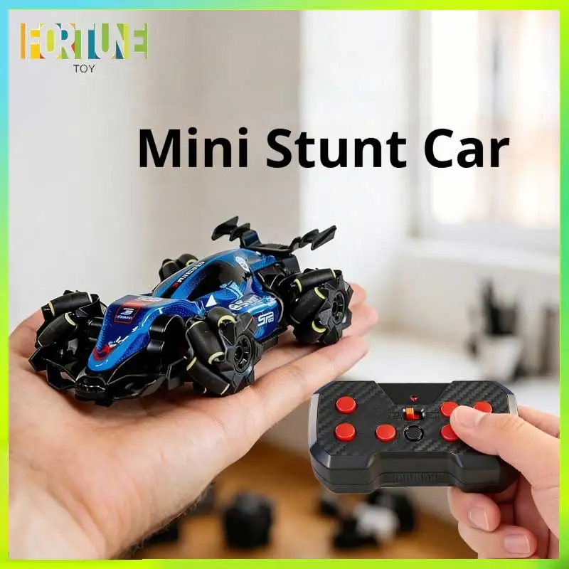 Coche de Control Remoto con Sensor de Gestos, Tracción en las Cuatro Ruedas, Luces de Carreras Todoterreno, Coche de Escritorio, Coche de Acrobacias para Niños