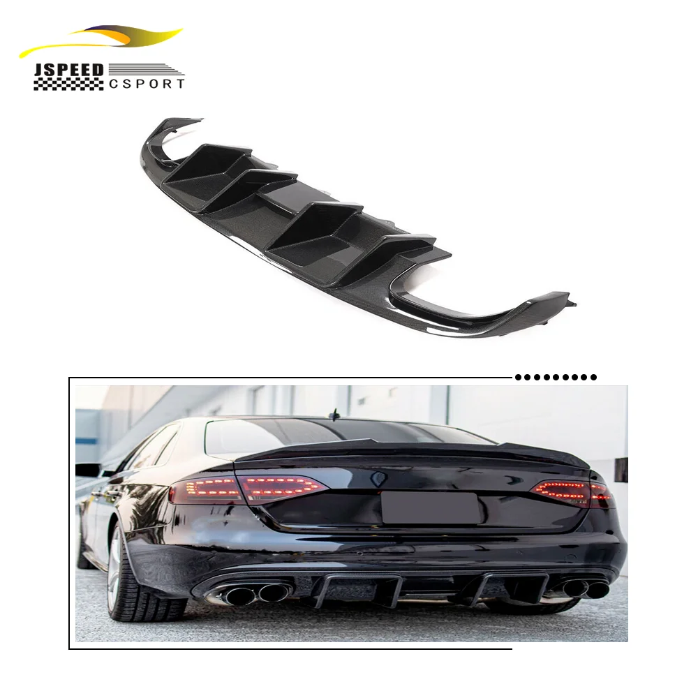 

Suitable for The JCSPORTLINE carbon fiber modified rear diffuser lip spoiler of the Audi S4 sedan 2008-2012
