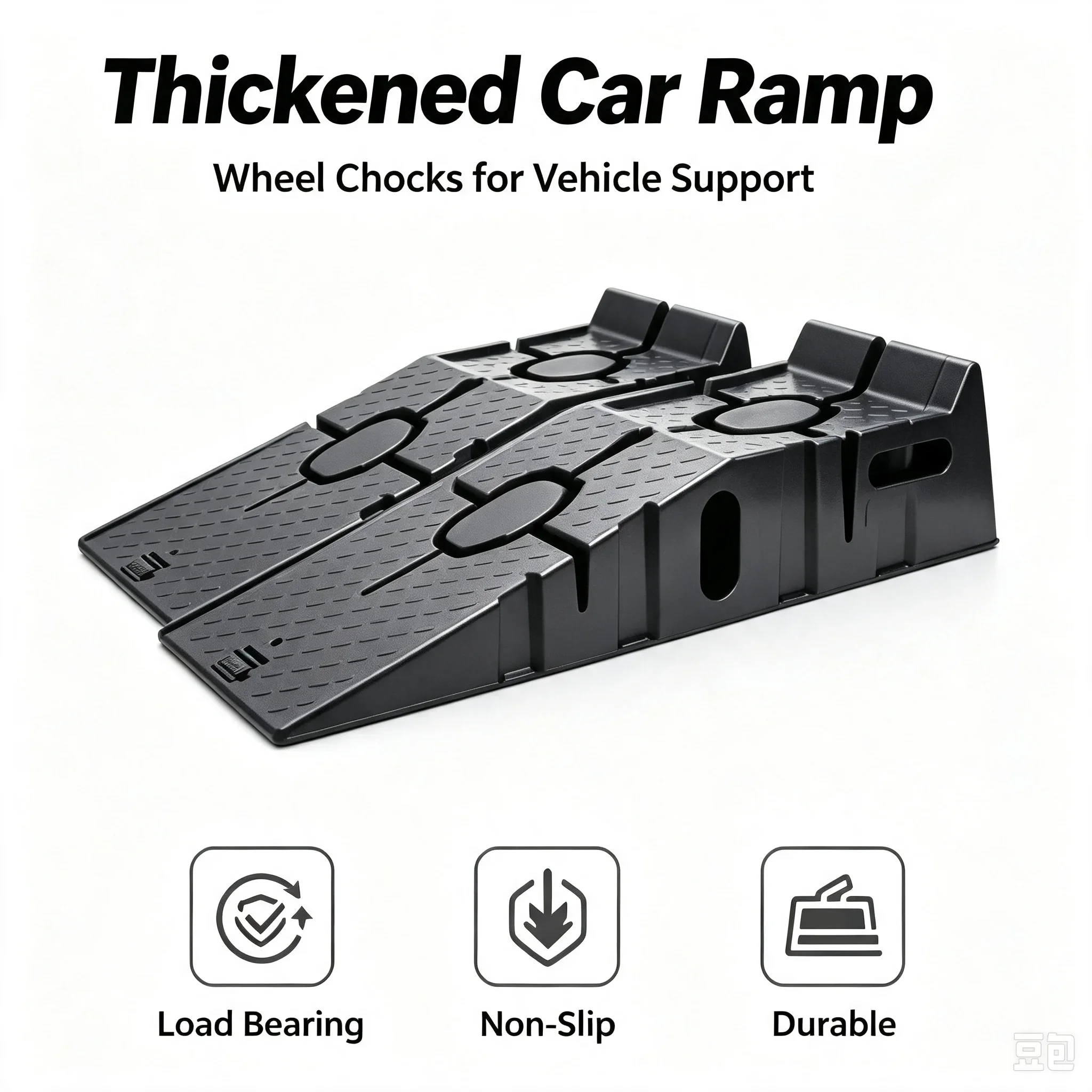 1/2pcs Auto Repair Working Ramp Heavy Duty, Antiskid Car Oil Change Slope, Car Jack Lift Maintenance Bracket Tools