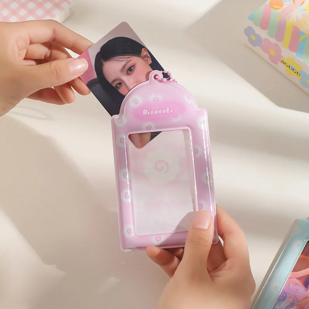 INS Harajuku Style Photocard Holder Cartoon Fish Cake 3 Inch Ins Idol Photo Sleeve Postcard Protector Transparent Card Sleeve