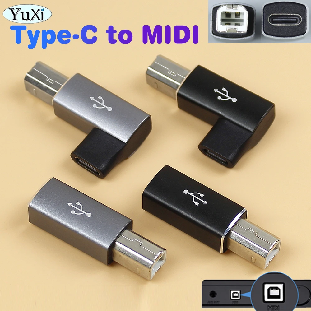 1Pc Type-C to USB B Converter Adapter For Electric Piano Printer Keyboard Adapter Type-C Female to MIDI Male Data Transfer