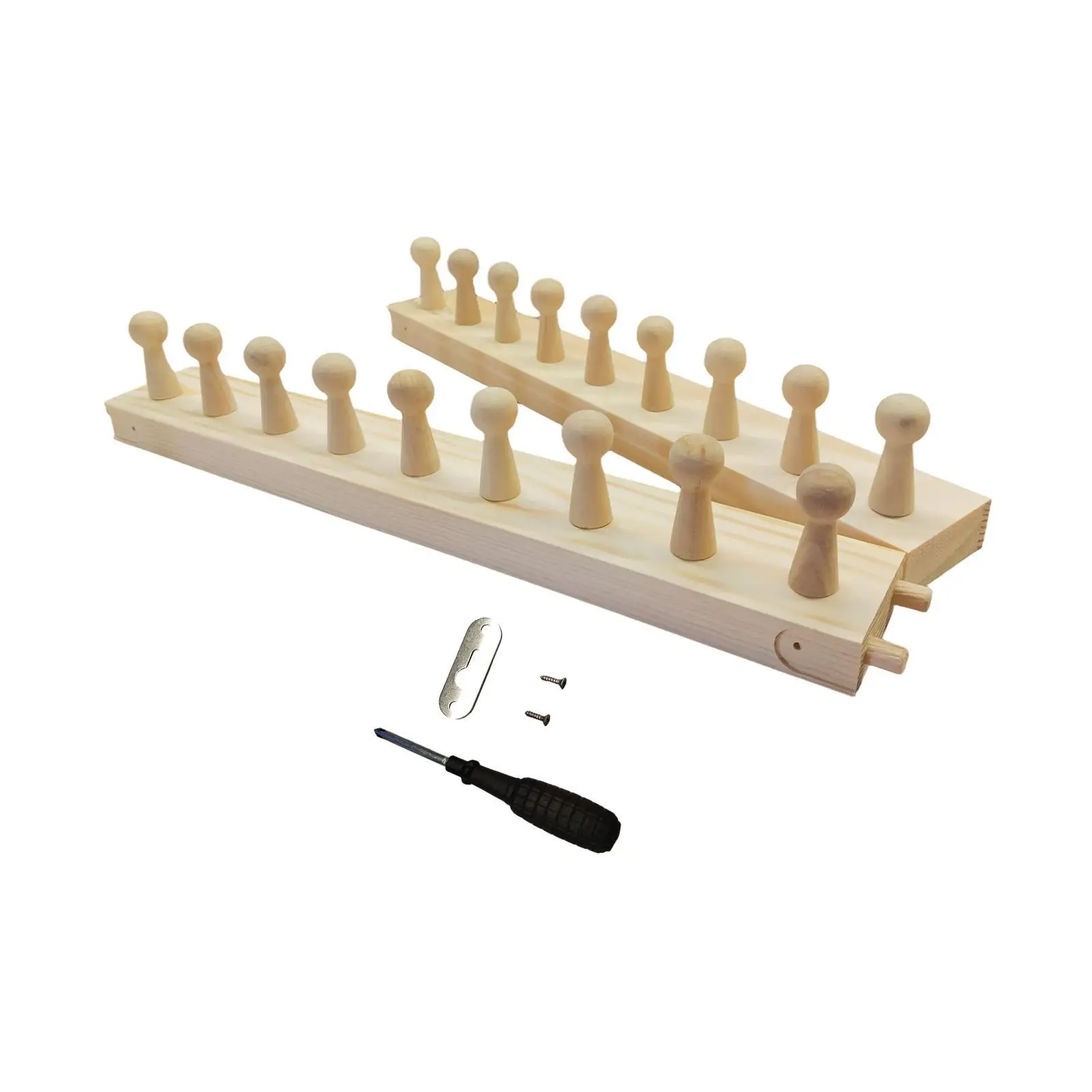 

Деревянная рамка-ткацкий станок для пледов и декора дома, прочная деревянная рамка с колышками, портативная регулируемая по размеру рамка для ручного вязания и рукоделия