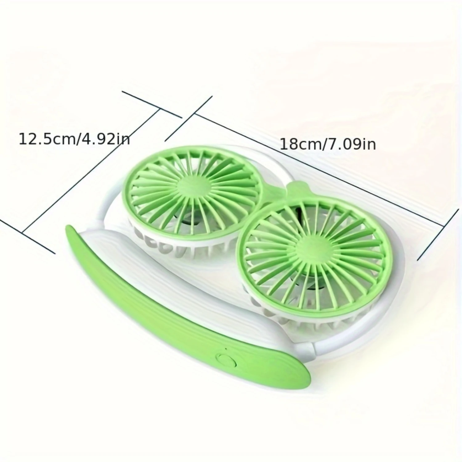 Mini ventilador portátil recarregável do pescoço, mãos-livres, compacto, USB recarregável, 36V, a pilhas de lítio, ideal para esportes