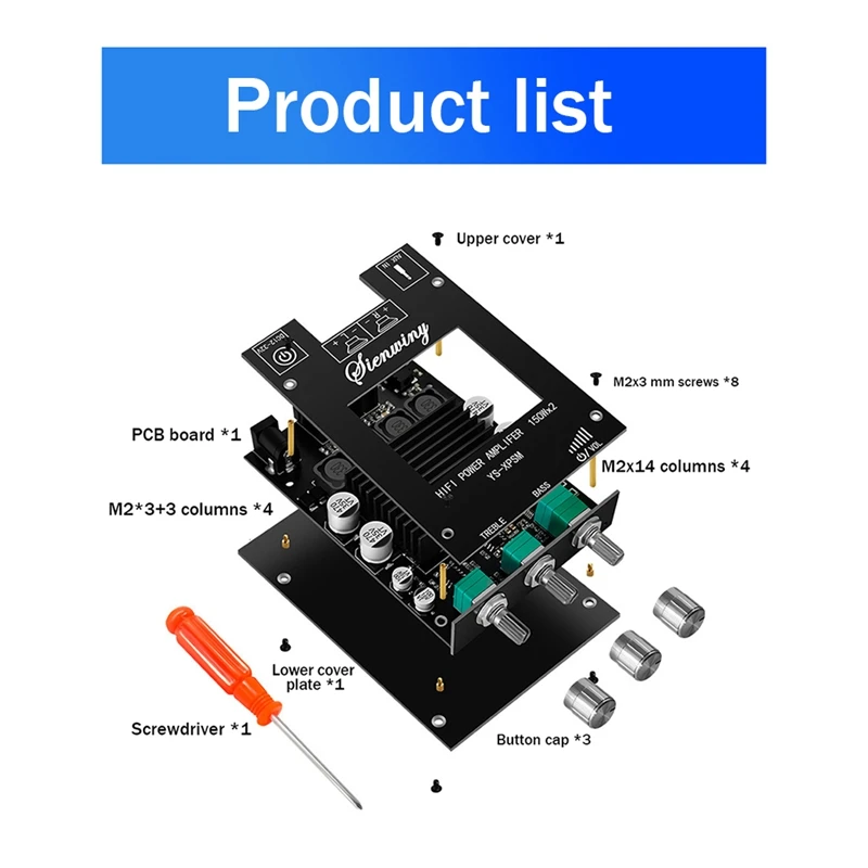 1 Set Audio Amplifier Board TDA7498E Audio Amplifier Board 150W+150W Stereo Dual-Channel