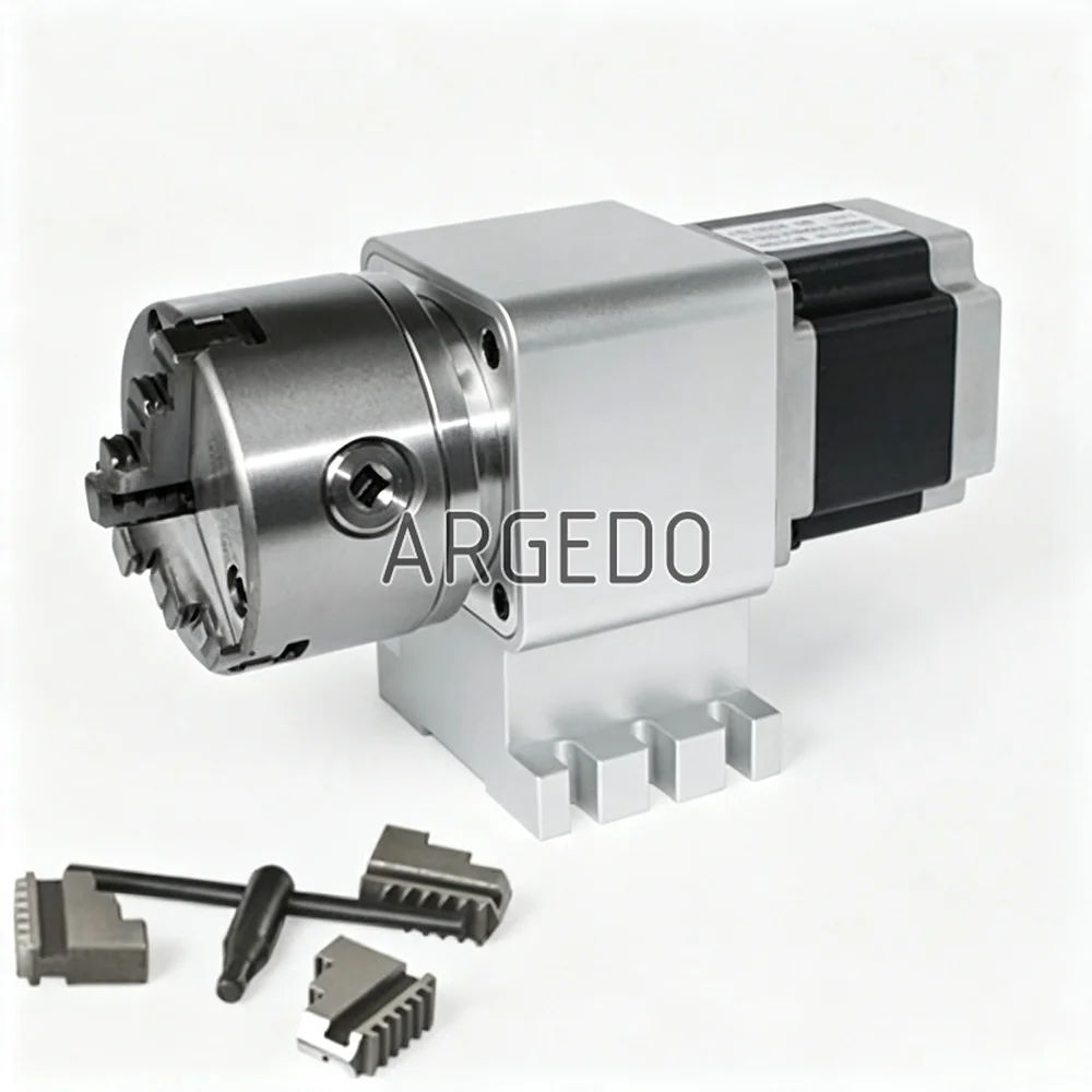 CRA286 CNC Router Rotary Axis Indexer Center Height 100MM with High Precision Planetary Gearbox 10:1 & 86 Stepper Motor