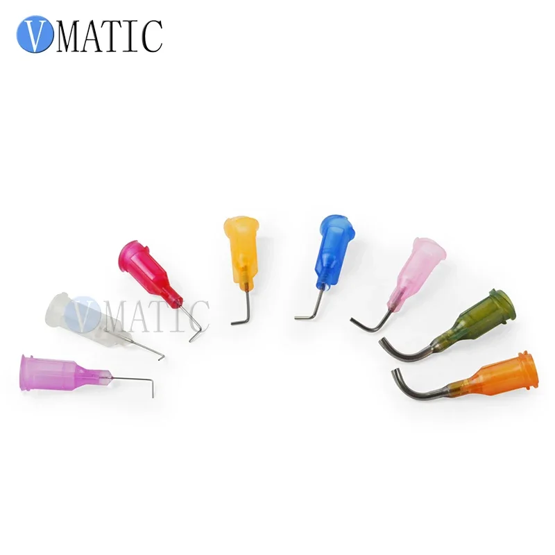 Industrial 90° Bent Dispensing Needles 100-Pack (1/2 Inch/12mm) - High Flow Glue & Liquid Applicator Tips with Free Shipping
