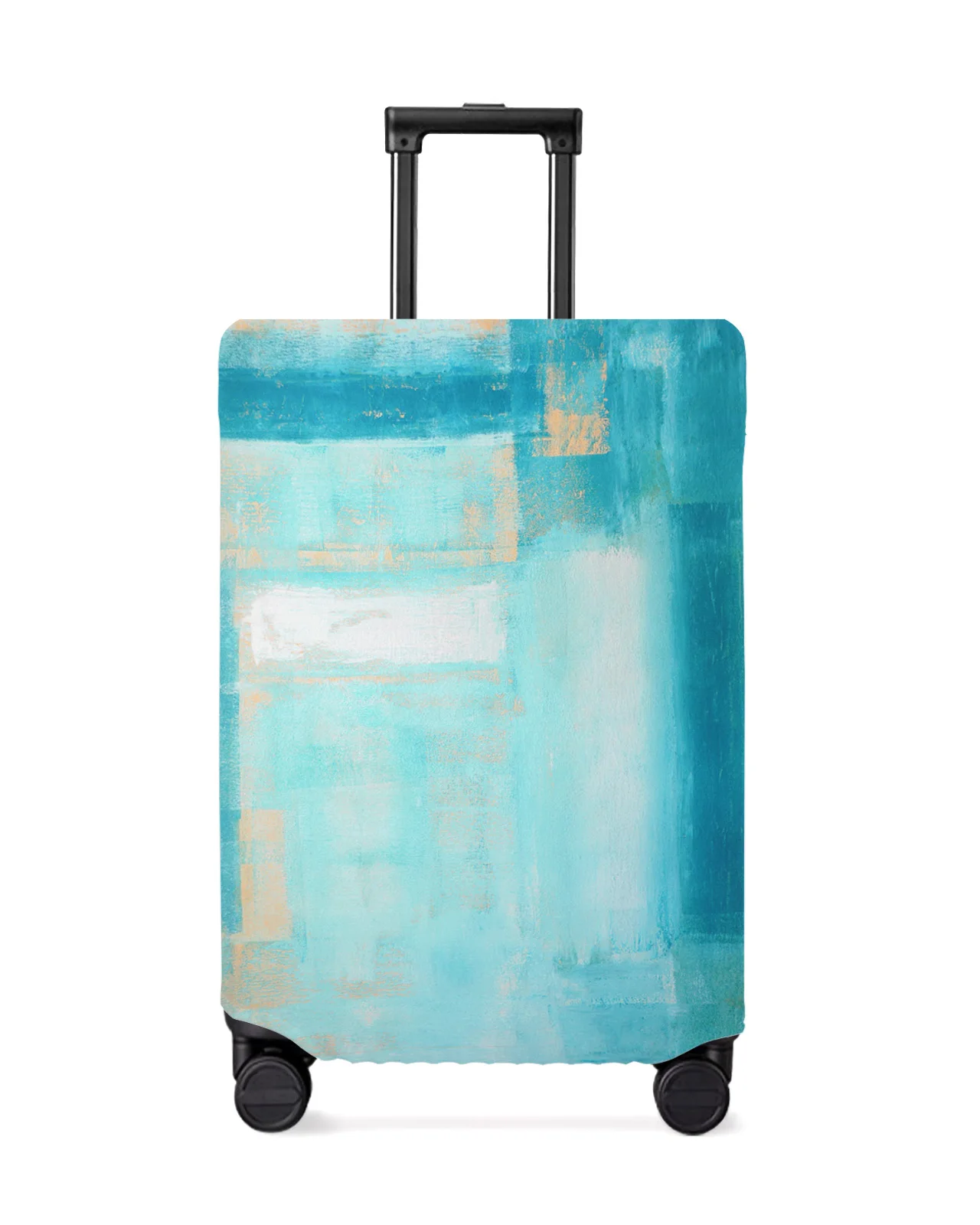 abstract-oil-painting-geometric-teal-luggage-cover-stretch-baggage-protector-dust-cover-for-18-32-inch-travel-suitcase-case