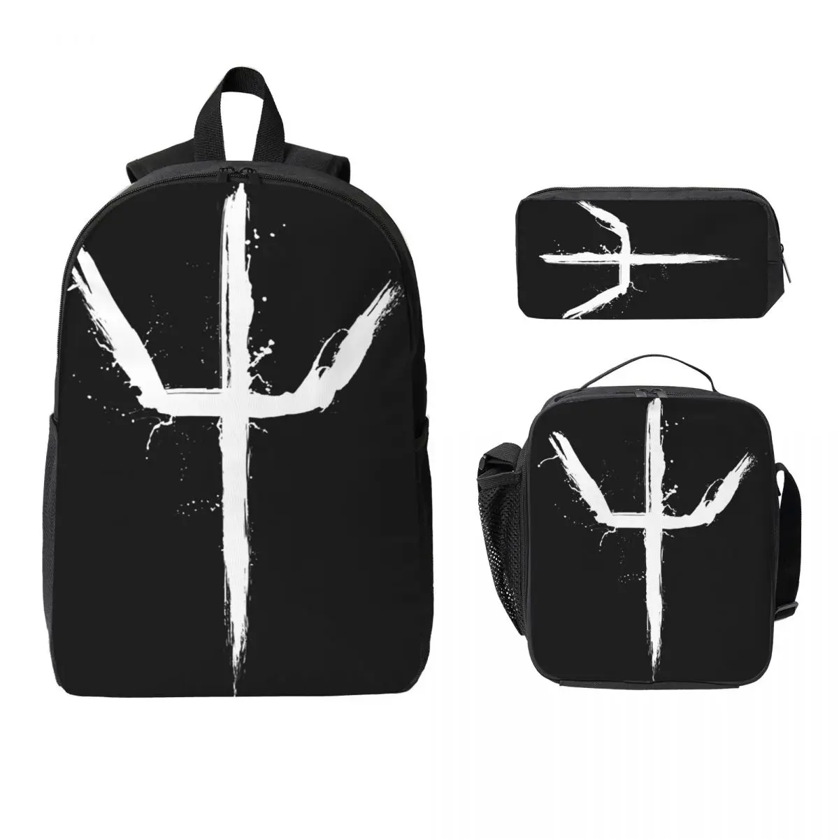 Galk Raki Deneve Claymore Anime Manga Backpack Student BookBag School Bag Shoulder Bags 3ps Insulated Lunch Bag Pencil Case