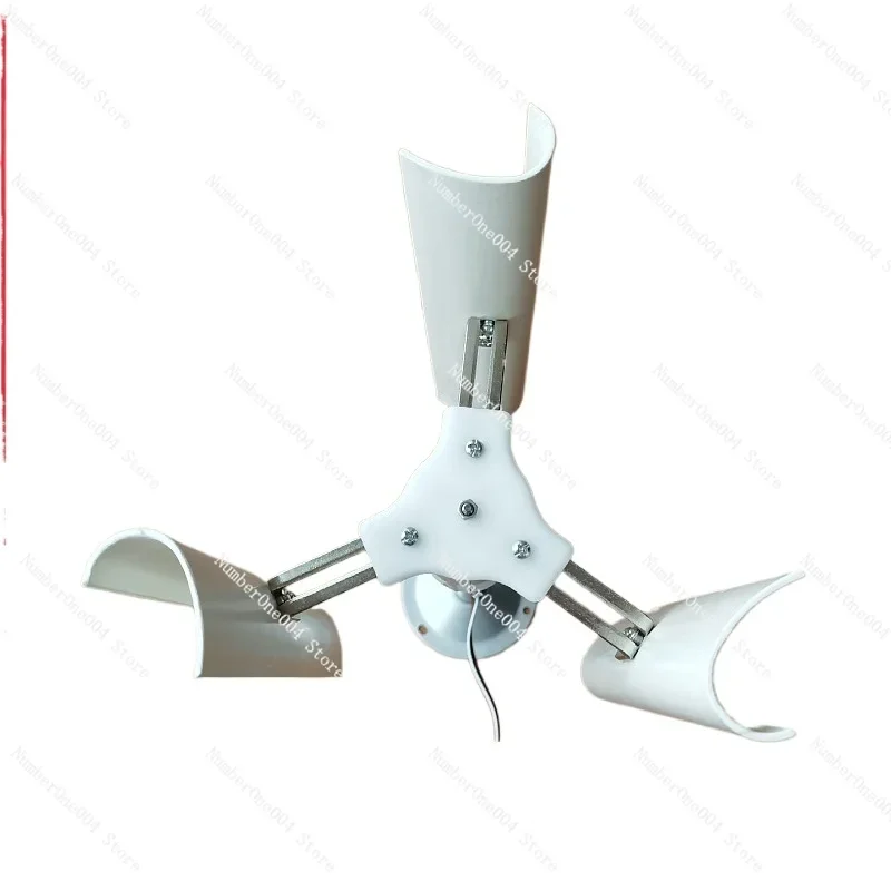 Vertical Axis Wind Turbine Model Three-Phase Permanent Magnetic Engine Toy Windmill Night Light Making DIY Display