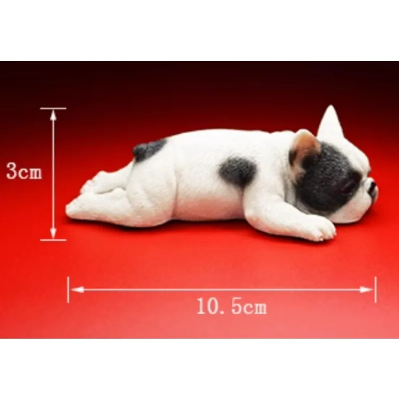 

1/6 Scale French Bulldogs Simulation Dog Model Sleeping Posture Scene Accessories for 12Inch Soldier Toy Car Ornaments