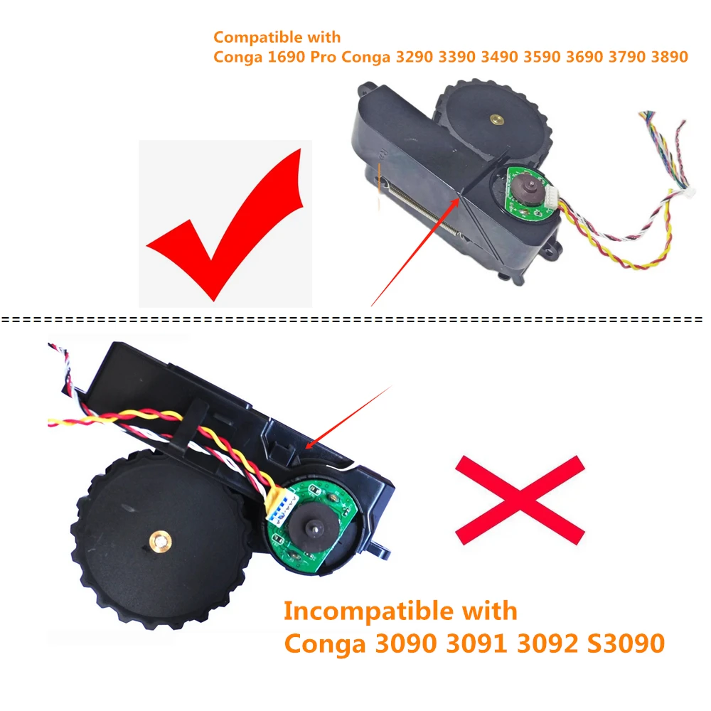 Robot Vacuum Cleaner Right Wheel Left Wheel for Cecotec Conga 1690 Pro  3290 3390 3490 3590 3690 3790 3890