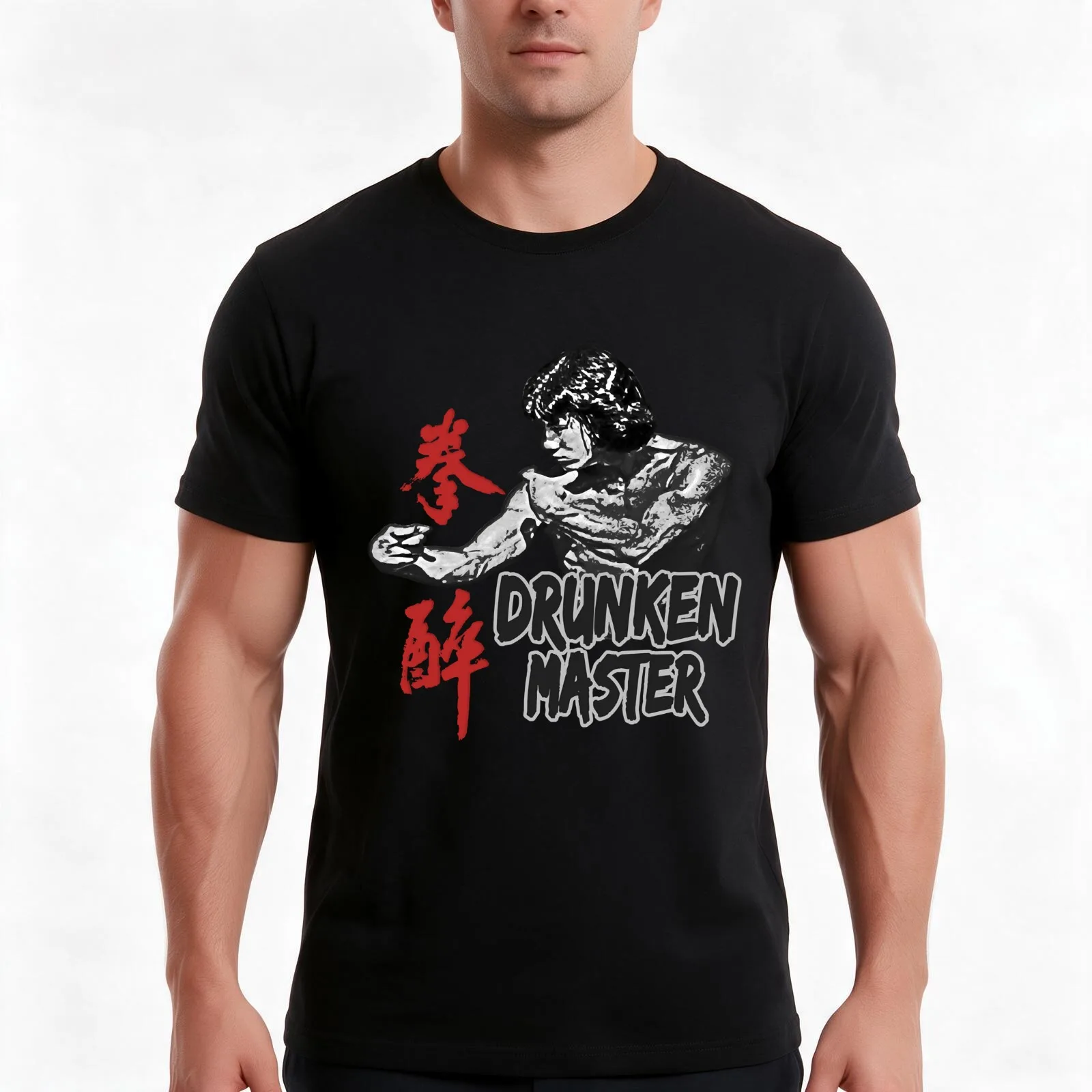 Jackie Chan Drunken Master Kung Fu Martial Arts Fighter Es T-Shirt Summer Casual Cotton Tee Oversized Streetwear Tops