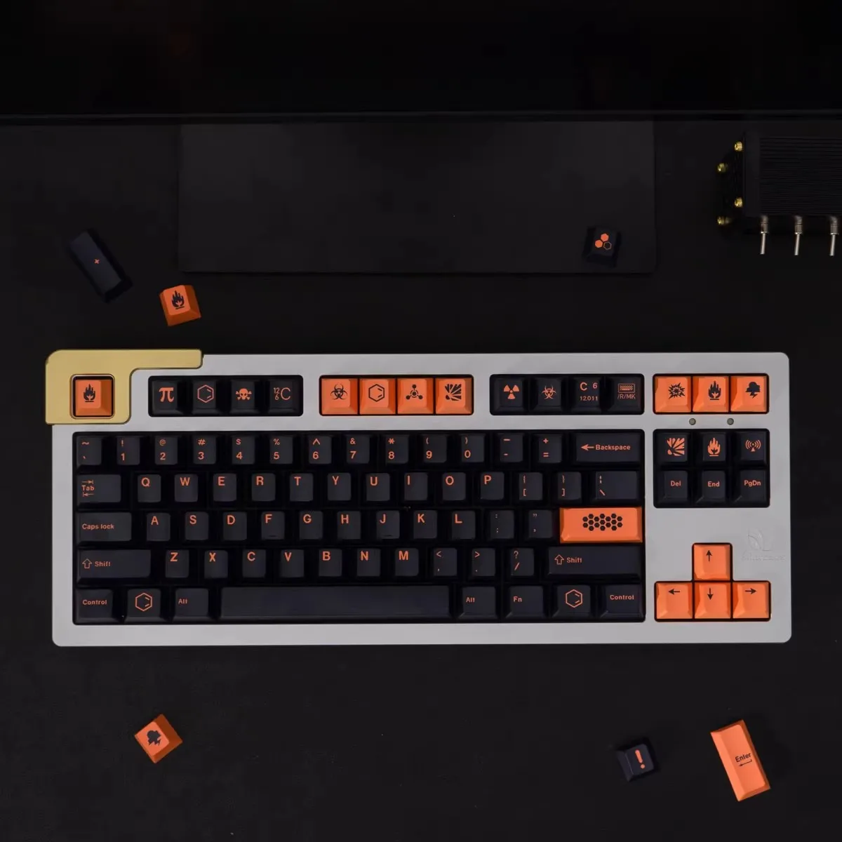 130 keys Carbon Keycaps Dye Sub KeyCap PBT Cherry Profile For MX Split Mechanical Keyboard 104 87 GK61 96 84 GK64 68 Key cap