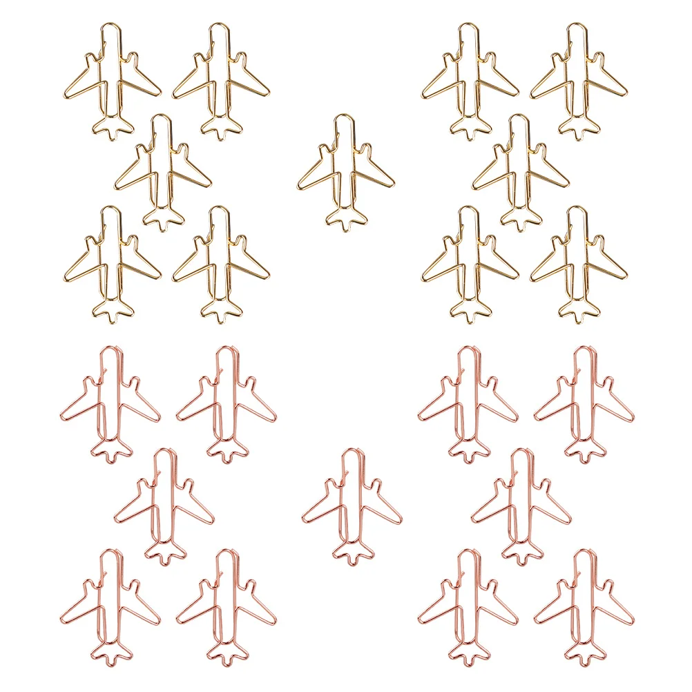 24 قطعة شكل طائرة ورقية إبداعية مقاطع المرجعية للوازم المكتبية ملاحظة مقاطع القرطاسية مذكرة المشابك كتاب علامات طائرة