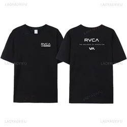 VA Men's Four Seasons THE BALANCE OF OPPOSITEST Shirt RVCA Fashion Casual Women's Harajuku Vintage Top Parent-Child T-Shirt