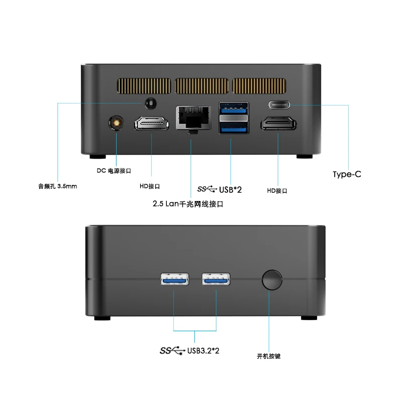 SZBOX X74 AMD Ryzen 5 7430U Mini PC Windows 11 2xDDR4 3200MHZ