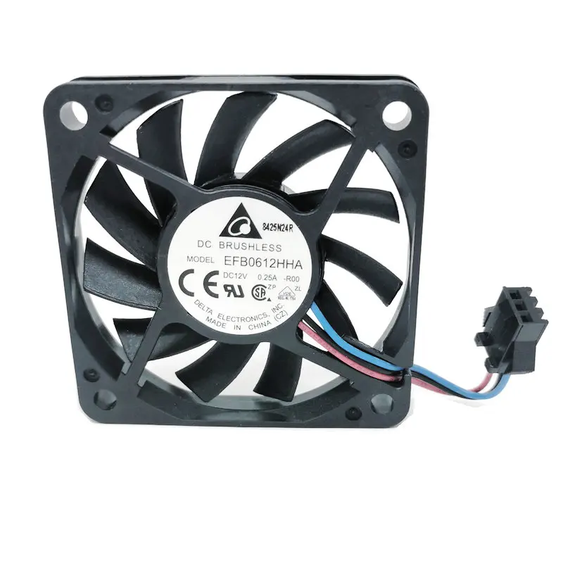 EFB0612HHA R00 6010 12V 0.25A Cooling Fan 60*60*10mm XJY12B6010M